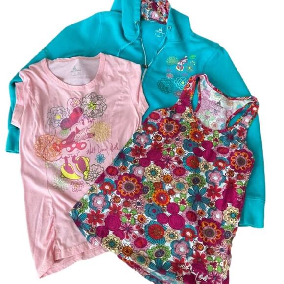 Vintage Disney Ladies Flower Garden Festival Minnie Mouse 3 Piece Matching Set - Picture 1 of 13